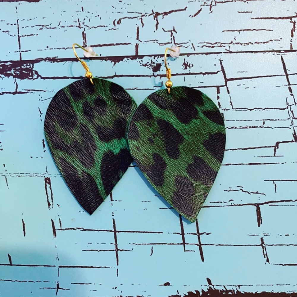 4/$15 Faux Leather Earrings